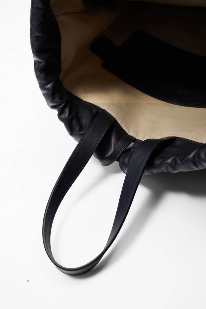 ZARA JAVIER S. MEDINA® LEATHER Ryggsäck Herr Marinblå Blå | KLYUH-2706