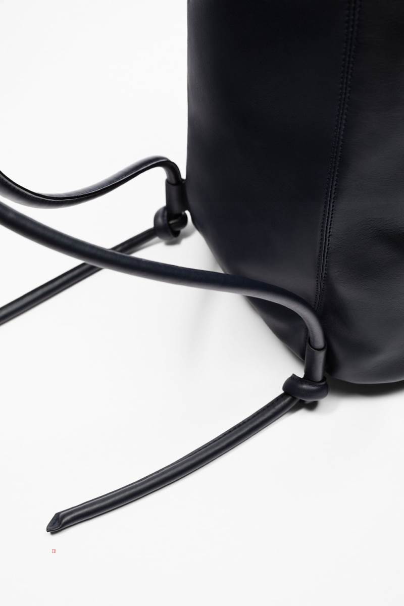 ZARA JAVIER S. MEDINA® LEATHER Ryggsäck Herr Marinblå Blå | KLYUH-2706