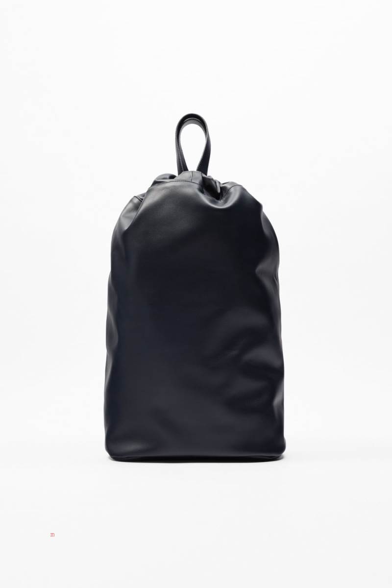 ZARA JAVIER S. MEDINA® LEATHER Ryggsäck Herr Marinblå Blå | KLYUH-2706