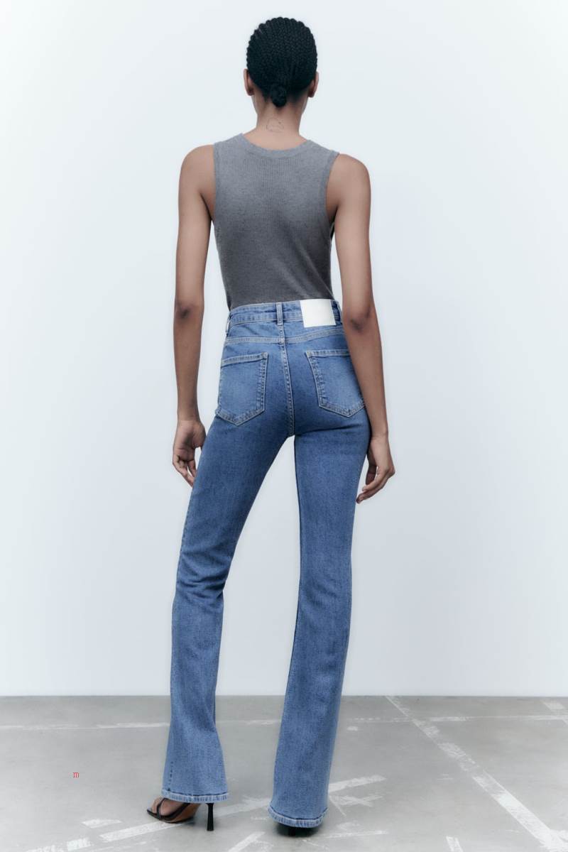 ZARA JEANS Z1975 HIGH RISE FLARE Jeans Dam Blå | WOYNA-1974