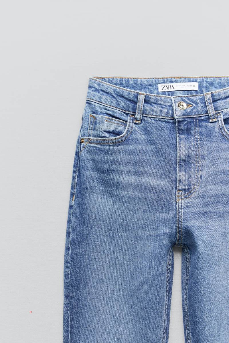 ZARA JEANS Z1975 HIGH RISE FLARE Jeans Dam Blå | WOYNA-1974