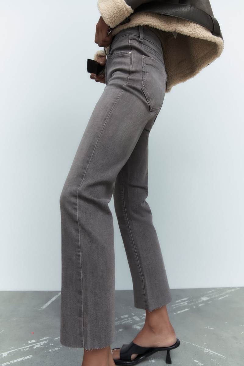 ZARA JEANS - Z1975 HIGH RISE MINI FLARE Jeans Dam Grå | GNOBU-0153