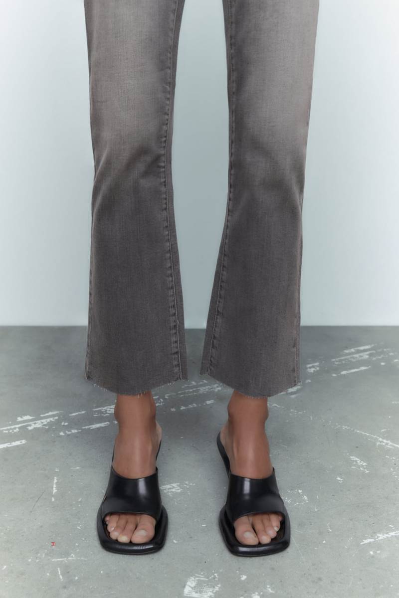 ZARA JEANS - Z1975 HIGH RISE MINI FLARE Jeans Dam Grå | GNOBU-0153
