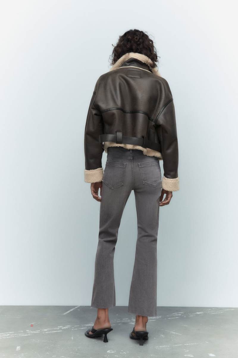ZARA JEANS - Z1975 HIGH RISE MINI FLARE Jeans Dam Grå | GNOBU-0153