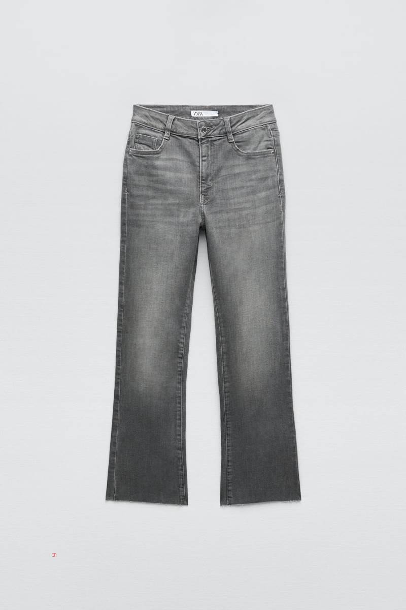 ZARA JEANS - Z1975 HIGH RISE MINI FLARE Jeans Dam Grå | GNOBU-0153