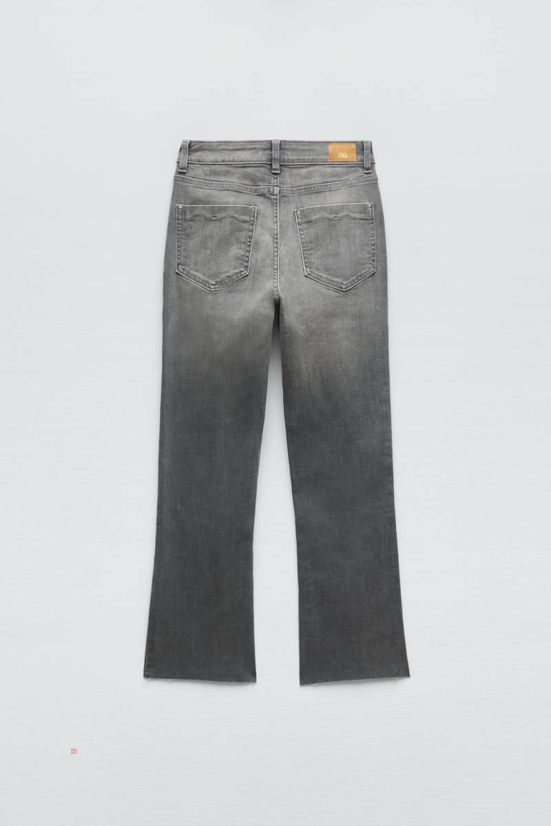 ZARA JEANS - Z1975 HIGH RISE MINI FLARE Jeans Dam Grå | GNOBU-0153