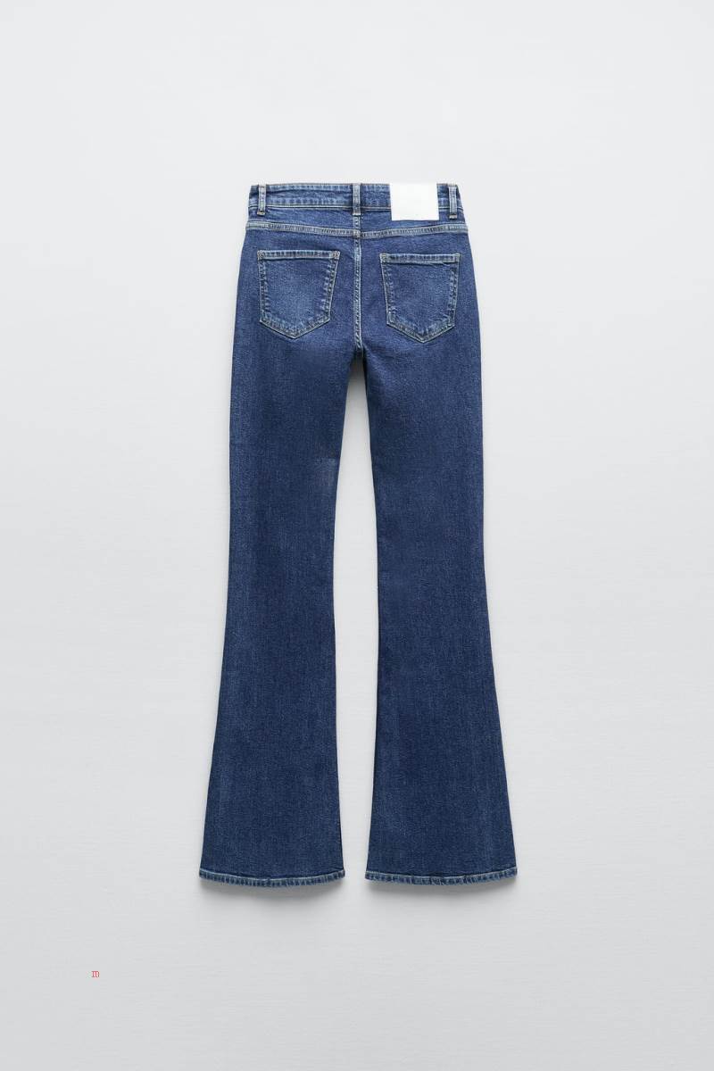 ZARA JEANS Z1975 MID RISE FLARE Jeans Dam Blå | DXQCZ-5618