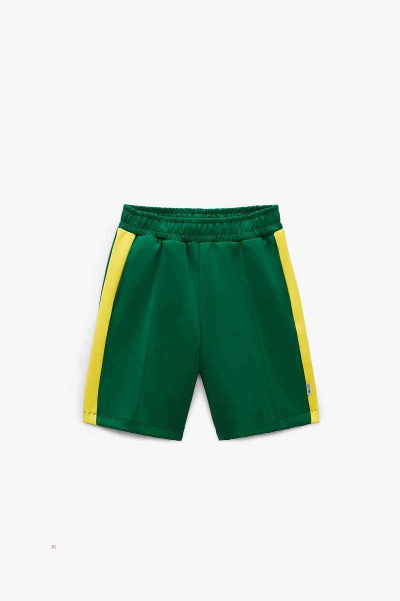 ZARA JOGGER BERMUDA WITH STRIPE Shorts Herr Gröna | XHOFE-3956
