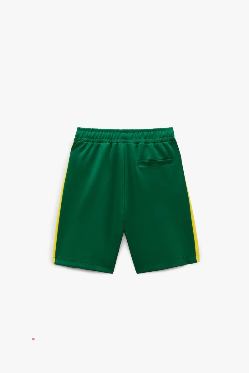 ZARA JOGGER BERMUDA WITH STRIPE Shorts Herr Gröna | XHOFE-3956