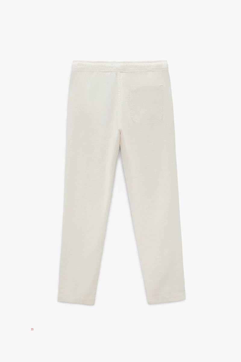 ZARA JOGGER WAIST RUSTIC Byxor Herr Grå Vita | HBIJC-0413