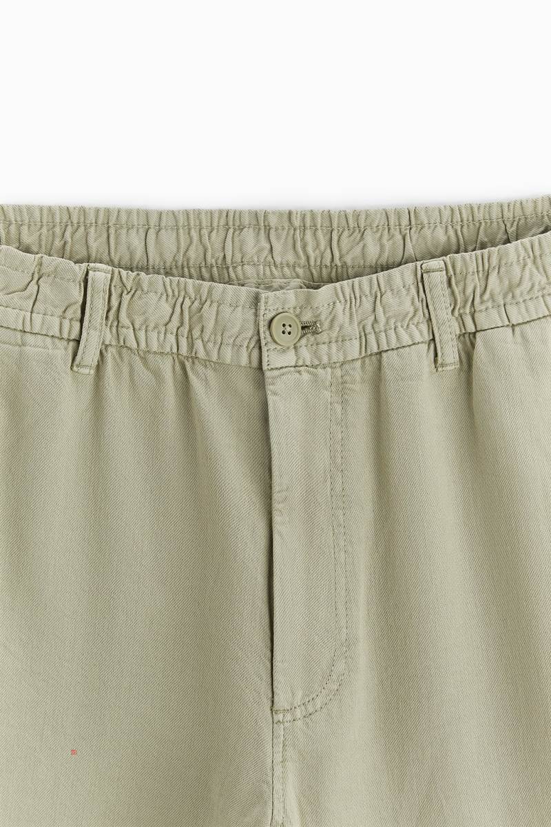 ZARA JOGGER WAIST TWILL Byxor Herr Ljuskhaki | SAUQG-9378