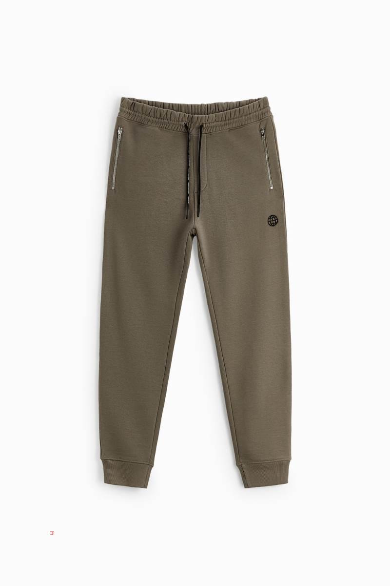 ZARA JOGGING WITH ZIPS Byxor Herr Grå | YQXIC-7489