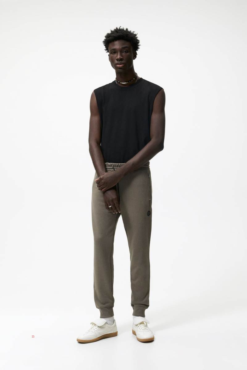 ZARA JOGGING WITH ZIPS Byxor Herr Grå | YQXIC-7489