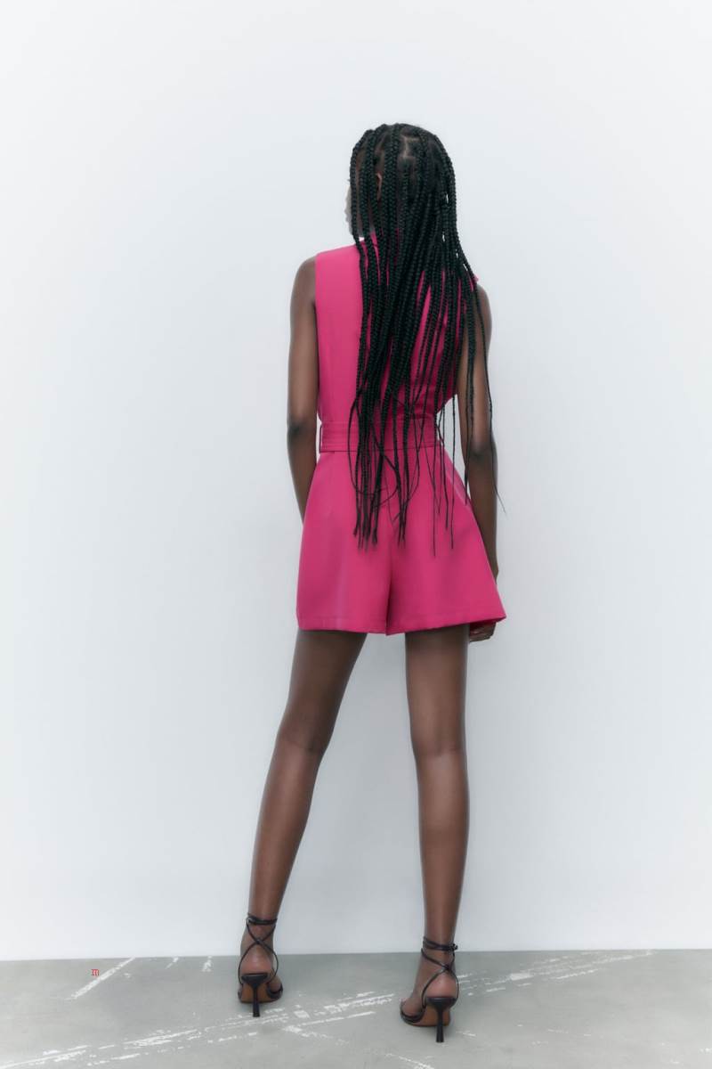 ZARA JUMPSUIT WITH BELT AND BUCKLE Jumpsuit Dam Fuchsia | RTGCD-8207