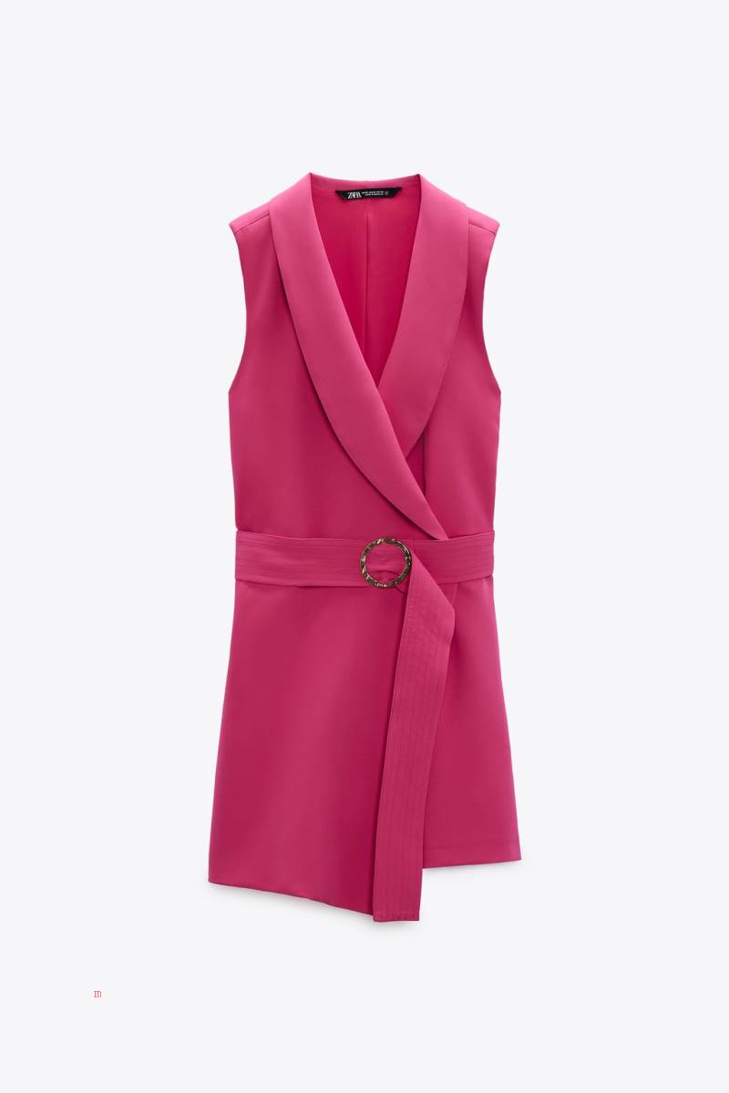 ZARA JUMPSUIT WITH BELT AND BUCKLE Jumpsuit Dam Fuchsia | RTGCD-8207