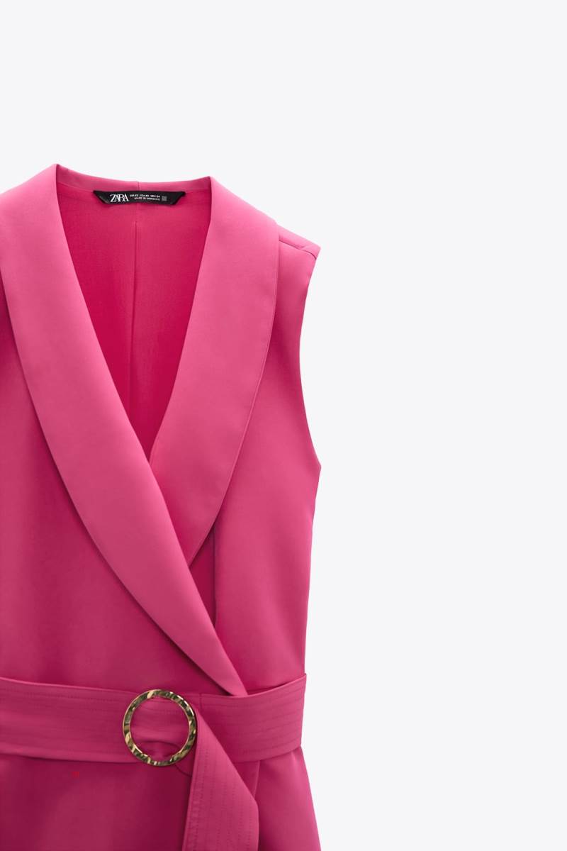 ZARA JUMPSUIT WITH BELT AND BUCKLE Jumpsuit Dam Fuchsia | RTGCD-8207