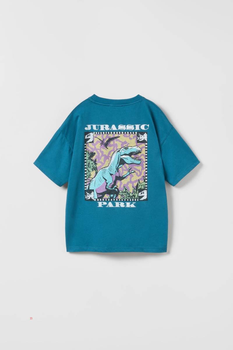 ZARA JURASSIC PARK TM & © UNIVERSAL STUDIOS LLC T-shirt Pojke Blå | CGXVF-9781