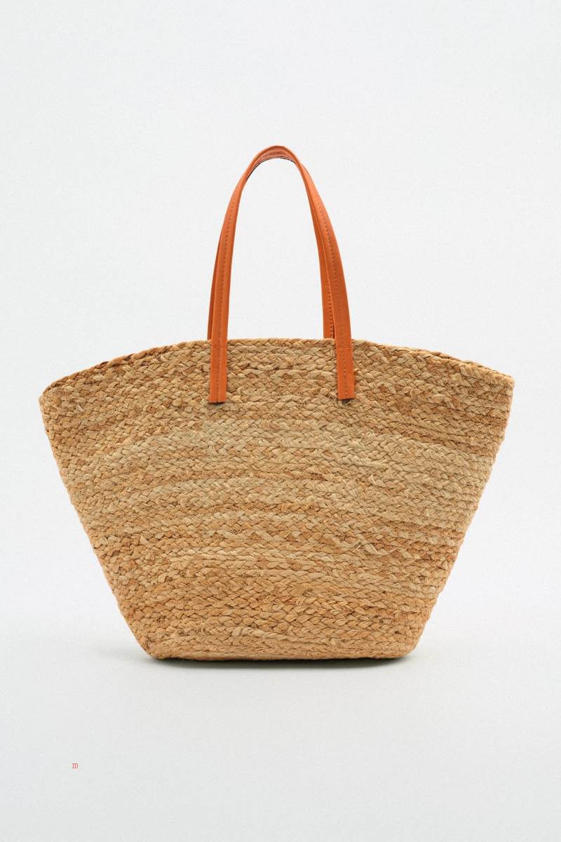 ZARA JUTE Toteväska Dam Orange | SMKCN-7593