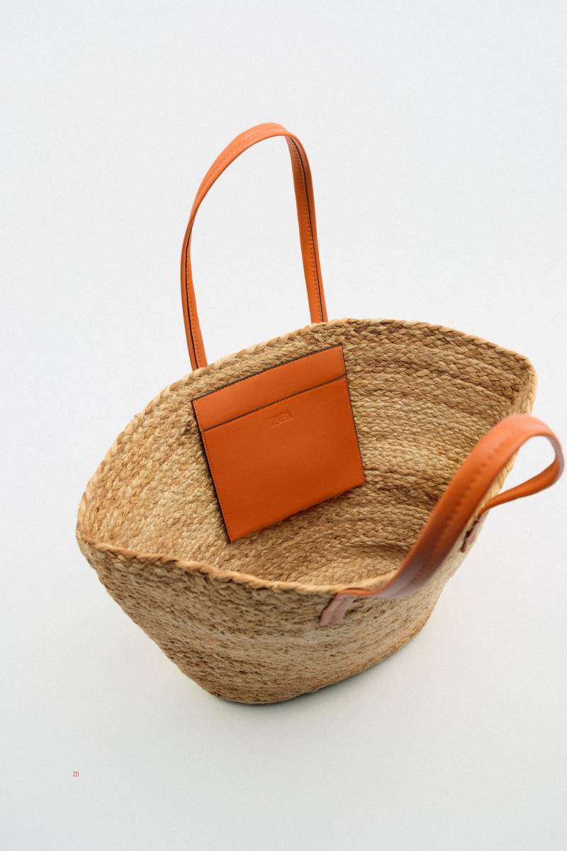 ZARA JUTE Toteväska Dam Orange | SMKCN-7593