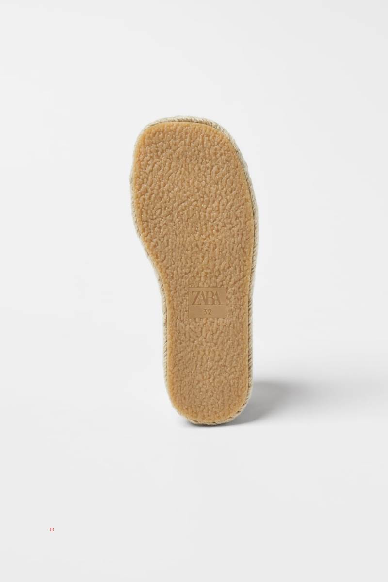 ZARA Jute sole Sandaler Tjej Bruna | ZDLSB-0536