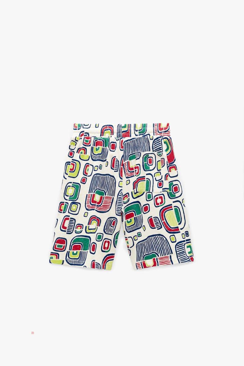 ZARA KNIT BERMUDA WITH GEOMETRIC PRINT Shorts Herr Vita | VBJHM-0894