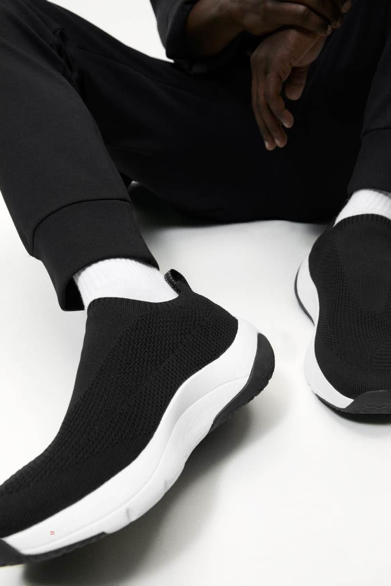 ZARA KNIT FABRIC RUNNING Träningsskor Herr Svarta | GBOWH-5721