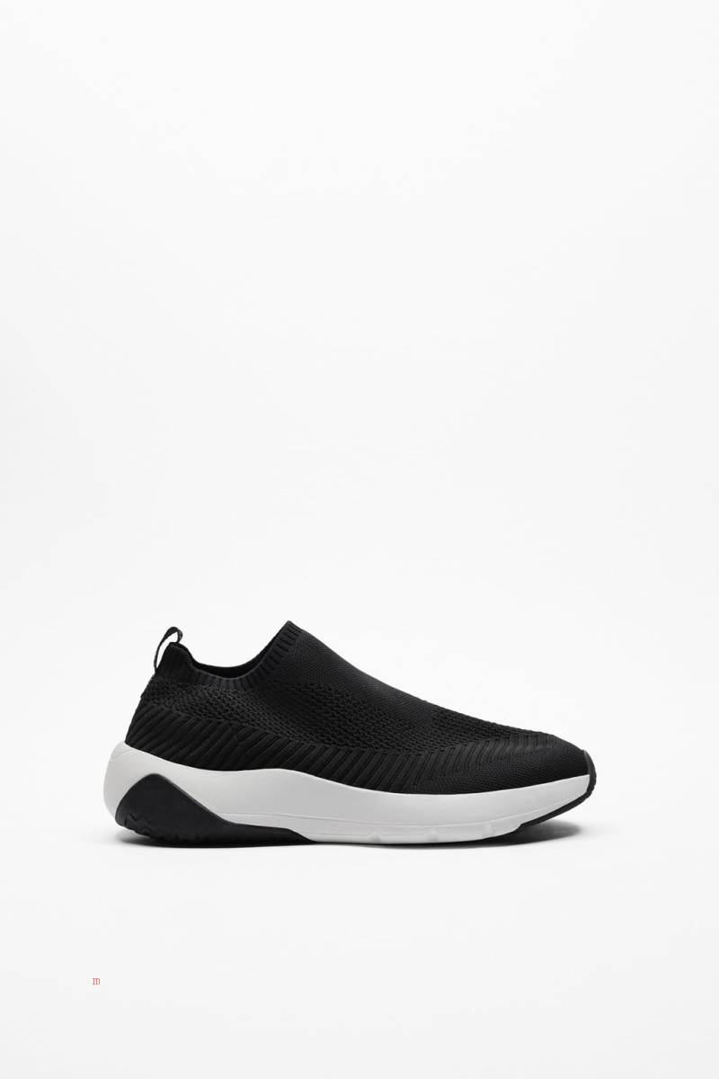 ZARA KNIT FABRIC RUNNING Träningsskor Herr Svarta | GBOWH-5721