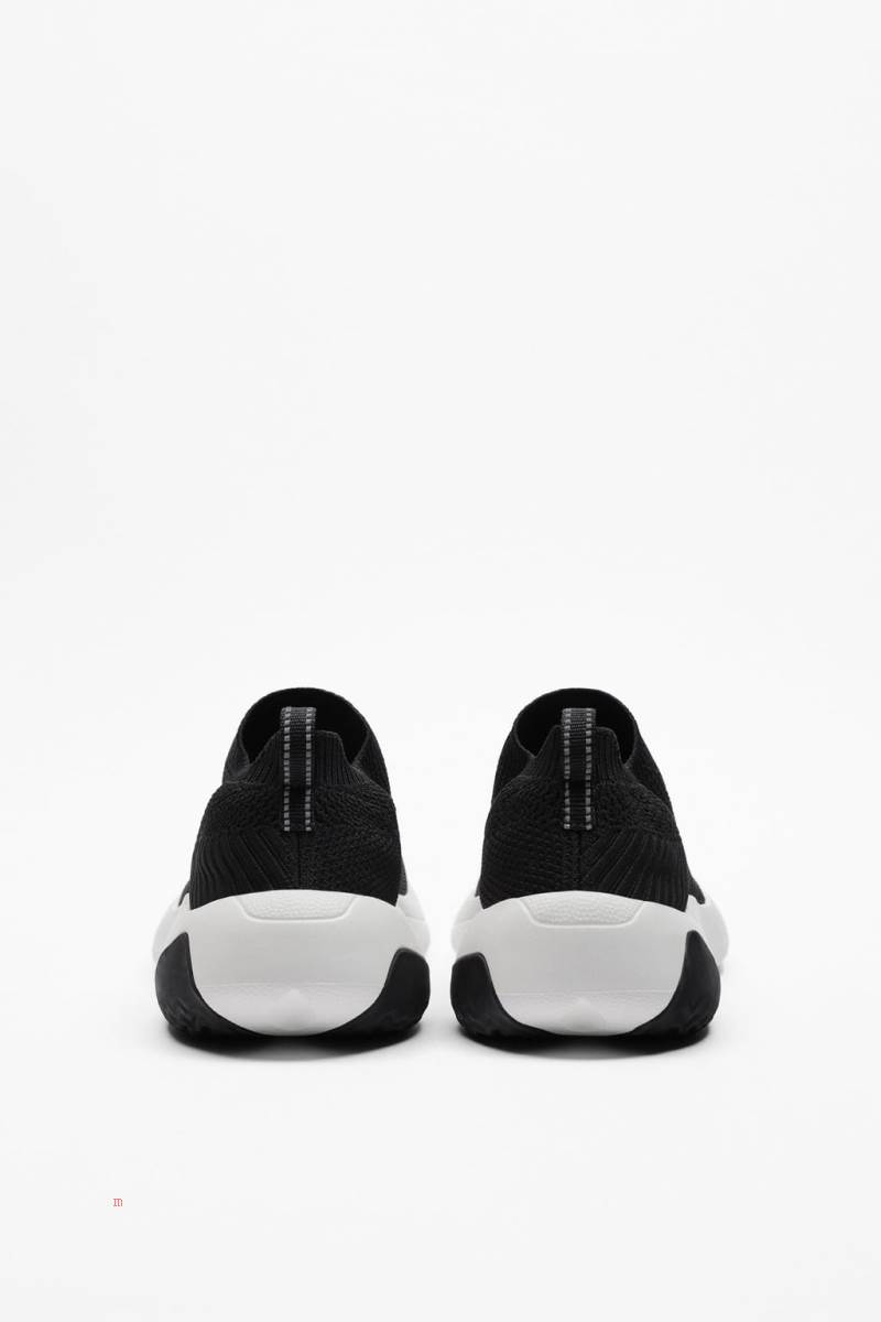 ZARA KNIT FABRIC RUNNING Träningsskor Herr Svarta | GBOWH-5721