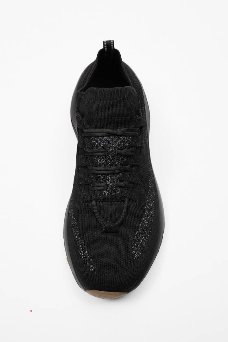 ZARA KNIT FABRIC RUNNING Träningsskor Herr Svarta | KJUFO-8230