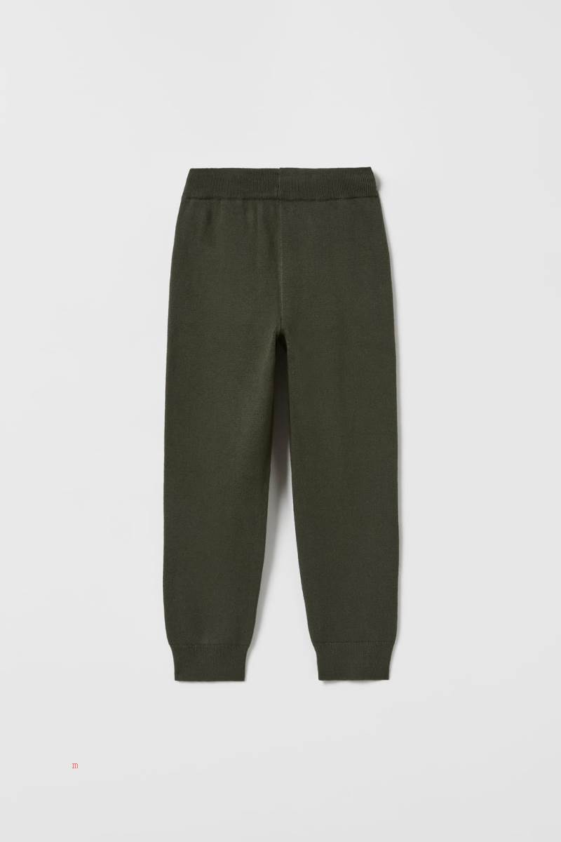 ZARA KNIT JOGGING Byxor Pojke Khaki | YXSNU-4309