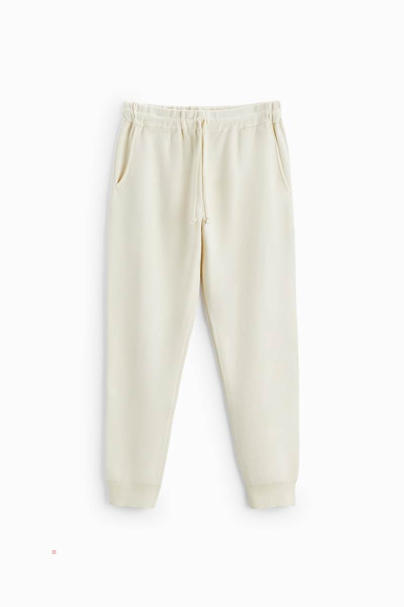 ZARA KNIT Mjukisbyxor Herr Vita | ITJKQ-9874