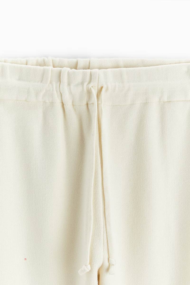 ZARA KNIT Mjukisbyxor Herr Vita | ITJKQ-9874