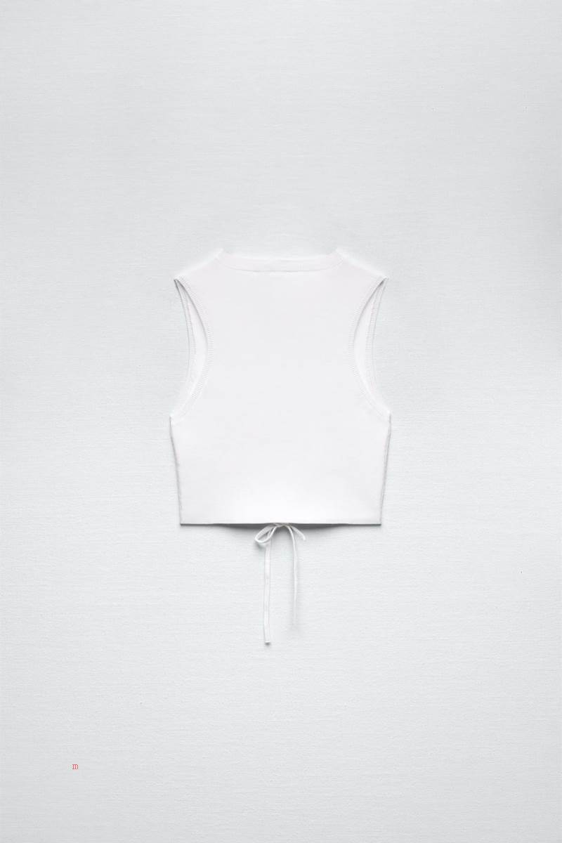 ZARA KNIT TOP WITH FRONT TIES Crop Top Dam Vita | JLCXT-9541