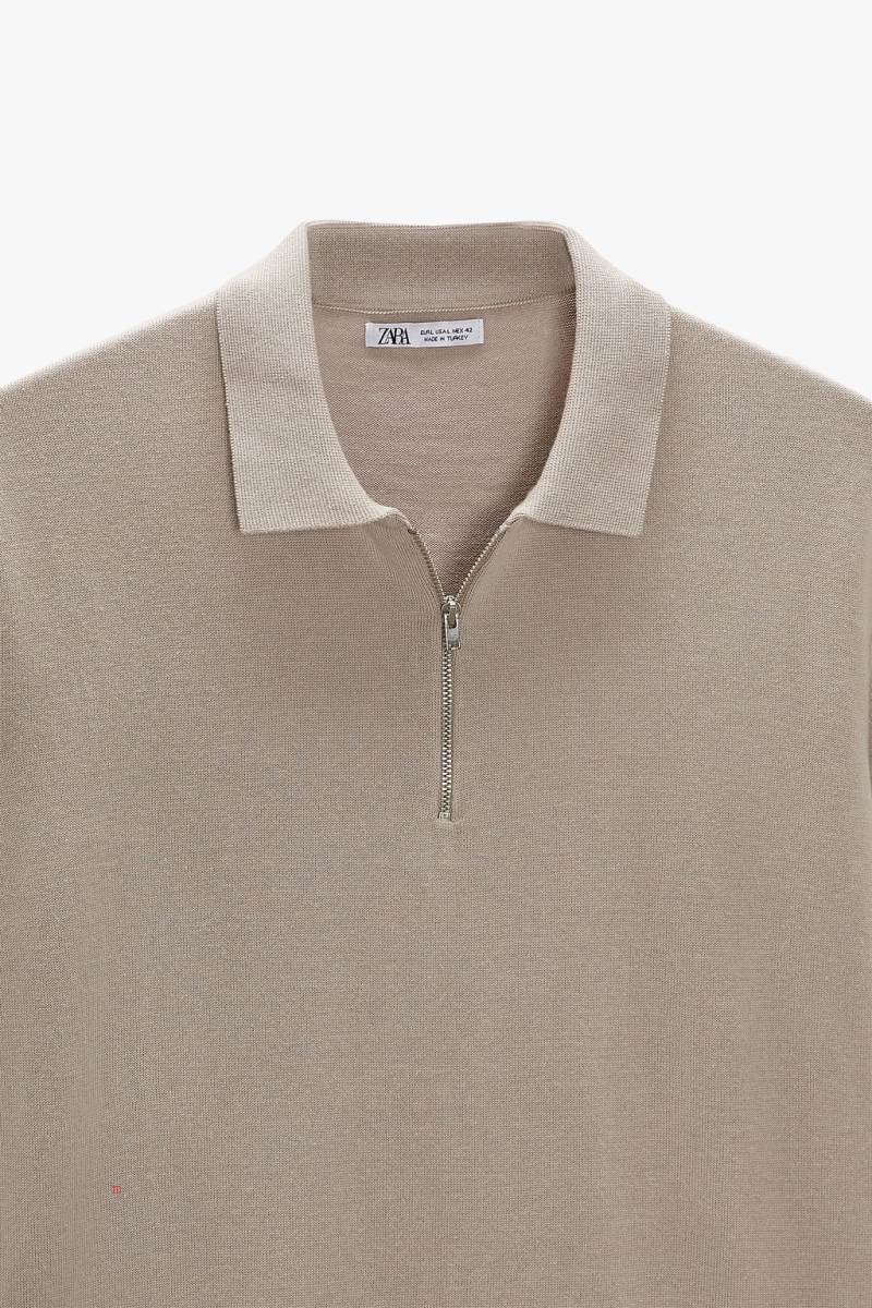 ZARA KNIT WITH ZIP Piketröja Herr Bruna | HMAVN-2489