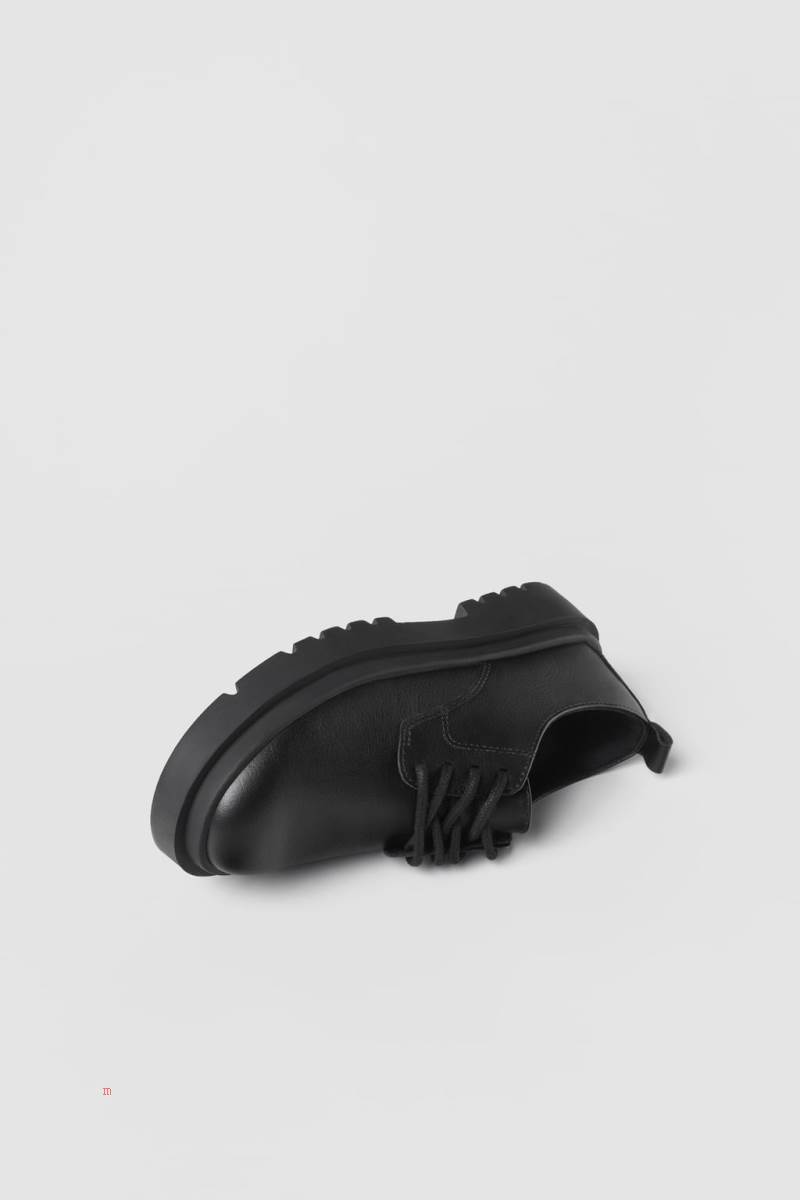 ZARA LACE-UP Derbyskor Pojke Svarta | CREZV-9237