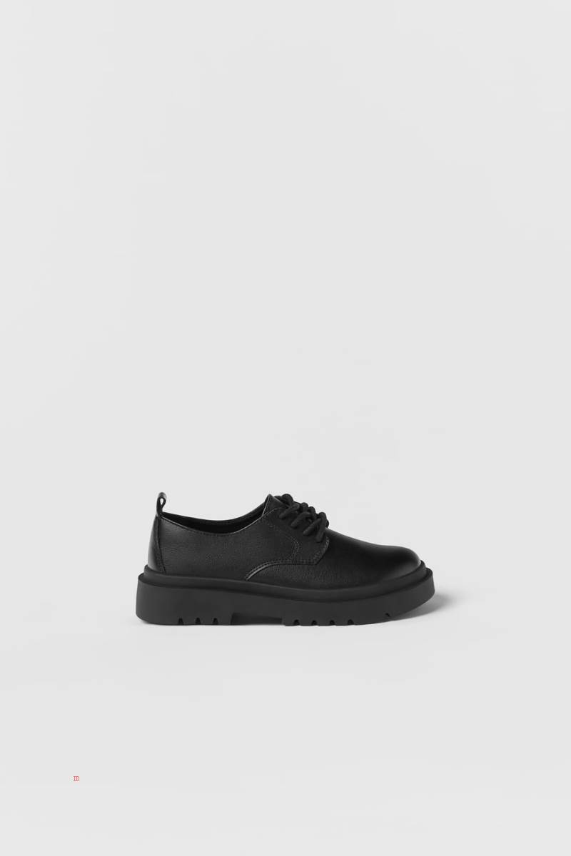 ZARA LACE-UP Derbyskor Pojke Svarta | CREZV-9237