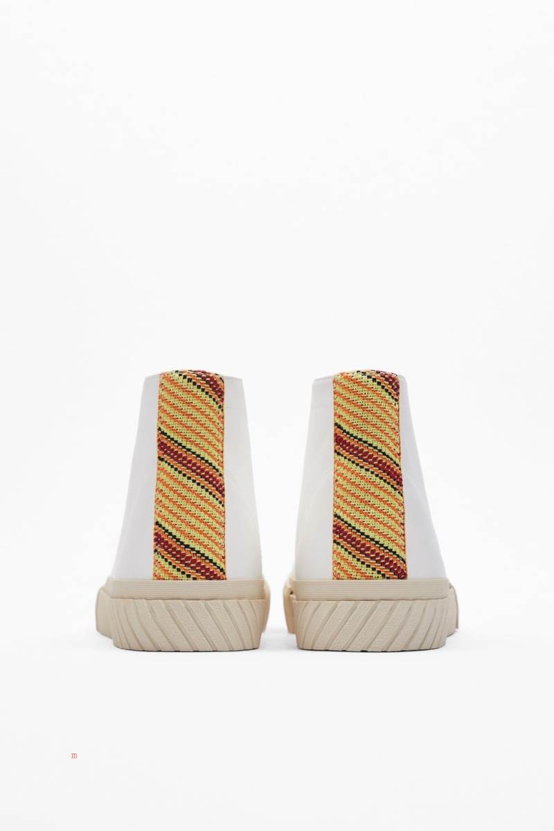ZARA LACE-UP HIGH-TOP Träningsskor Herr Vita | ZWIMP-7341