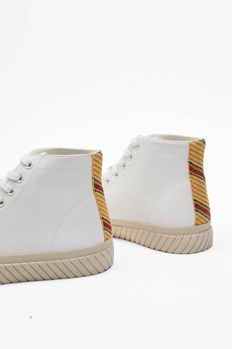 ZARA LACE-UP HIGH-TOP Träningsskor Herr Vita | ZWIMP-7341