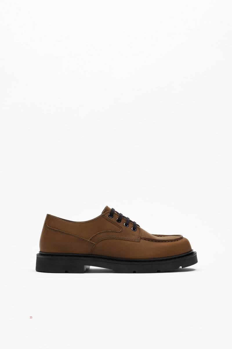 ZARA LEATHER CASUAL SHOE Mockasiner Herr Bruna | BSJLG-5036