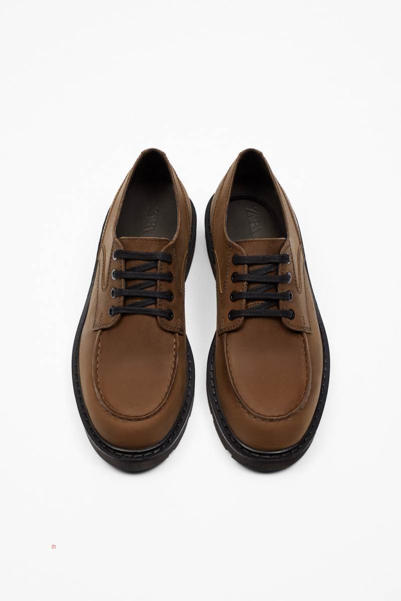ZARA LEATHER CASUAL SHOE Mockasiner Herr Bruna | BSJLG-5036
