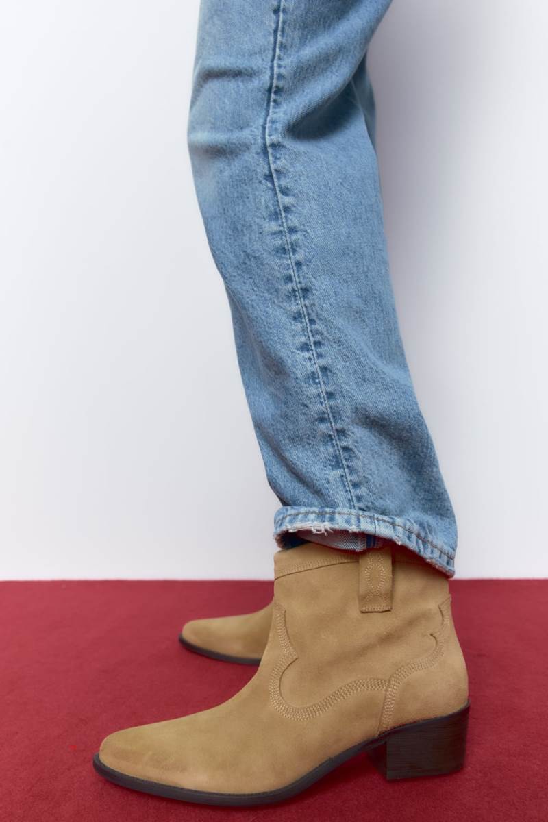 ZARA LEATHER COWBOY Ankelboots Dam Bruna | RACBX-9083