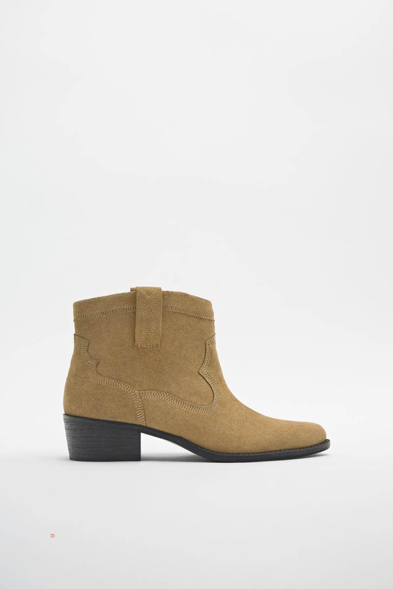 ZARA LEATHER COWBOY Ankelboots Dam Bruna | RACBX-9083