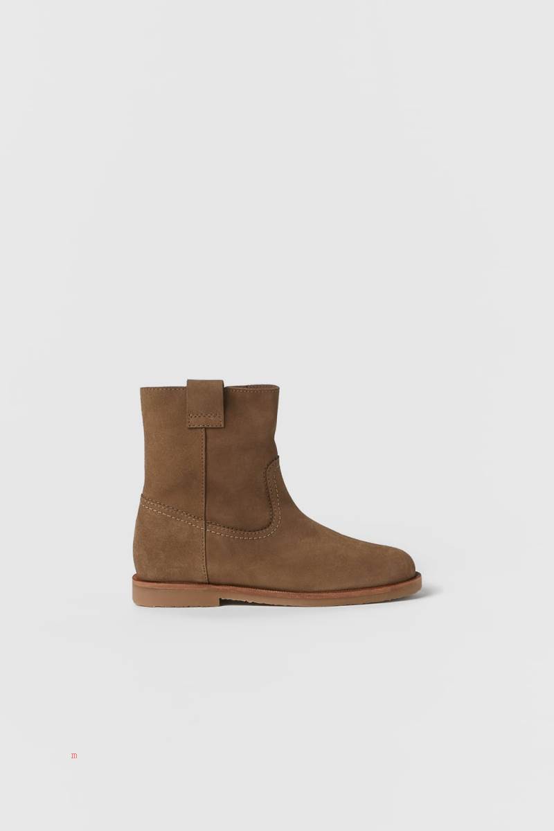 ZARA LEATHER COWBOY Ankelboots Tjej Bruna | NALMH-5308