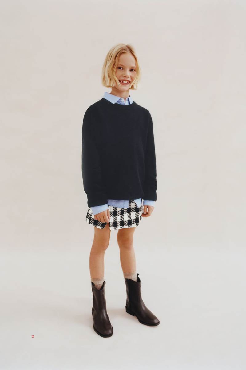 ZARA LEATHER COWBOY Ankelboots Tjej Choklad Bruna | MVSJA-3542