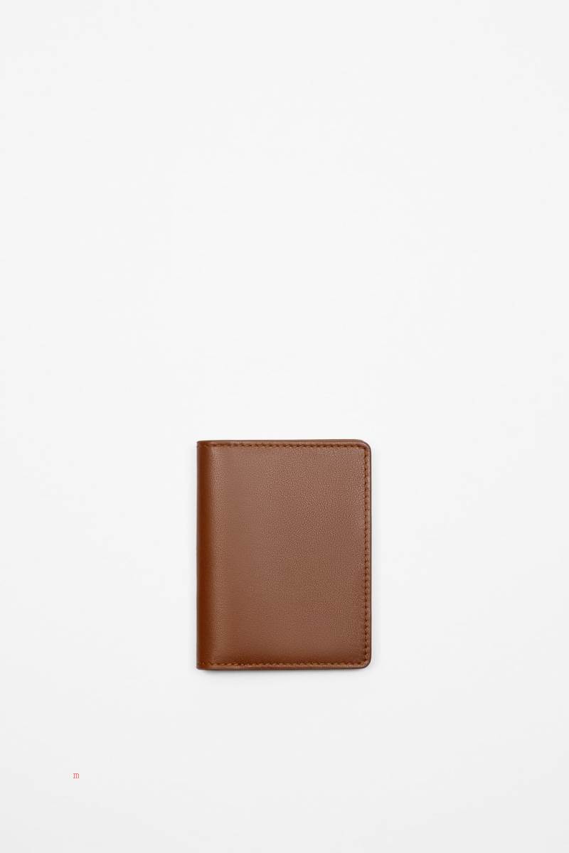 ZARA LEATHER DOUBLE CARD HOLDER Plånbok Herr Bruna | XOTGK-4836