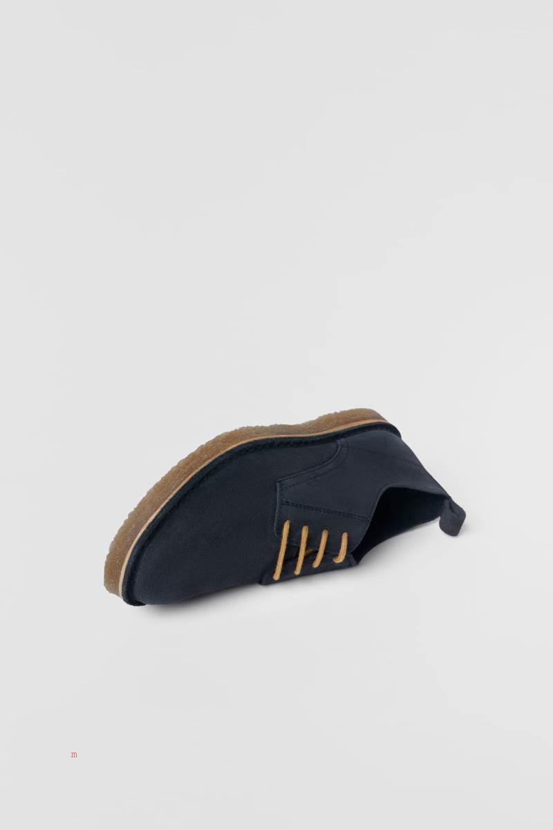 ZARA LEATHER Derbyskor Pojke Marinblå Blå | FTVDC-0215
