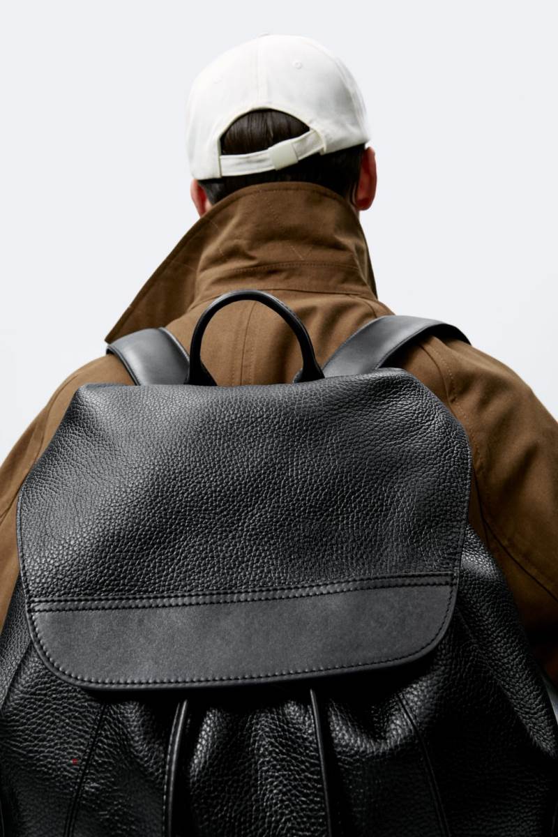 ZARA LEATHER EXPLORER Ryggsäck Herr Svarta | YKLUB-4680