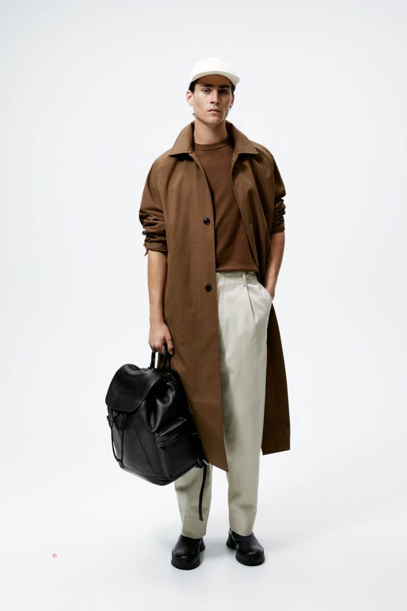 ZARA LEATHER EXPLORER Ryggsäck Herr Svarta | YKLUB-4680