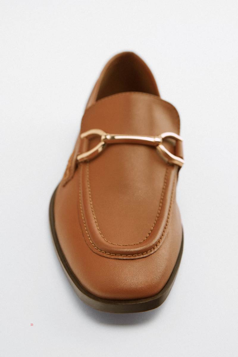 ZARA LEATHER Loafers Dam Bruna | LASUX-4059