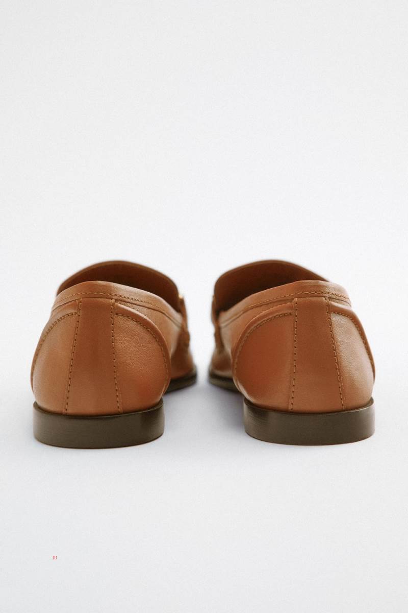 ZARA LEATHER Loafers Dam Bruna | LASUX-4059